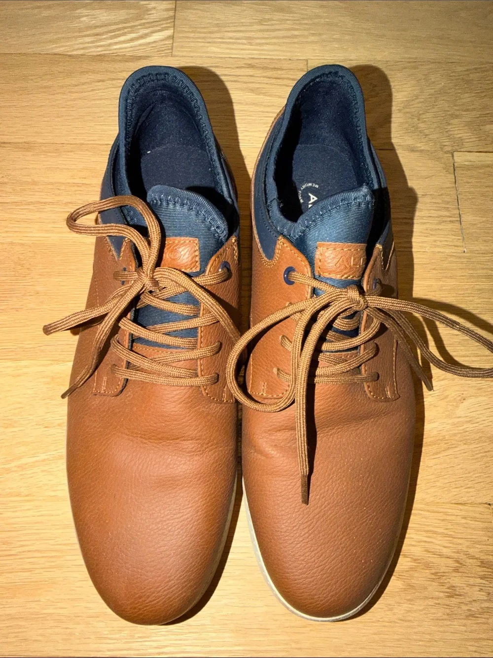Aldo Brown and Navy Casual Lace-Up Loafers